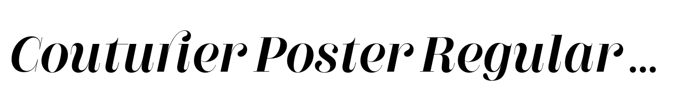 Couturier Poster Regular Italic image